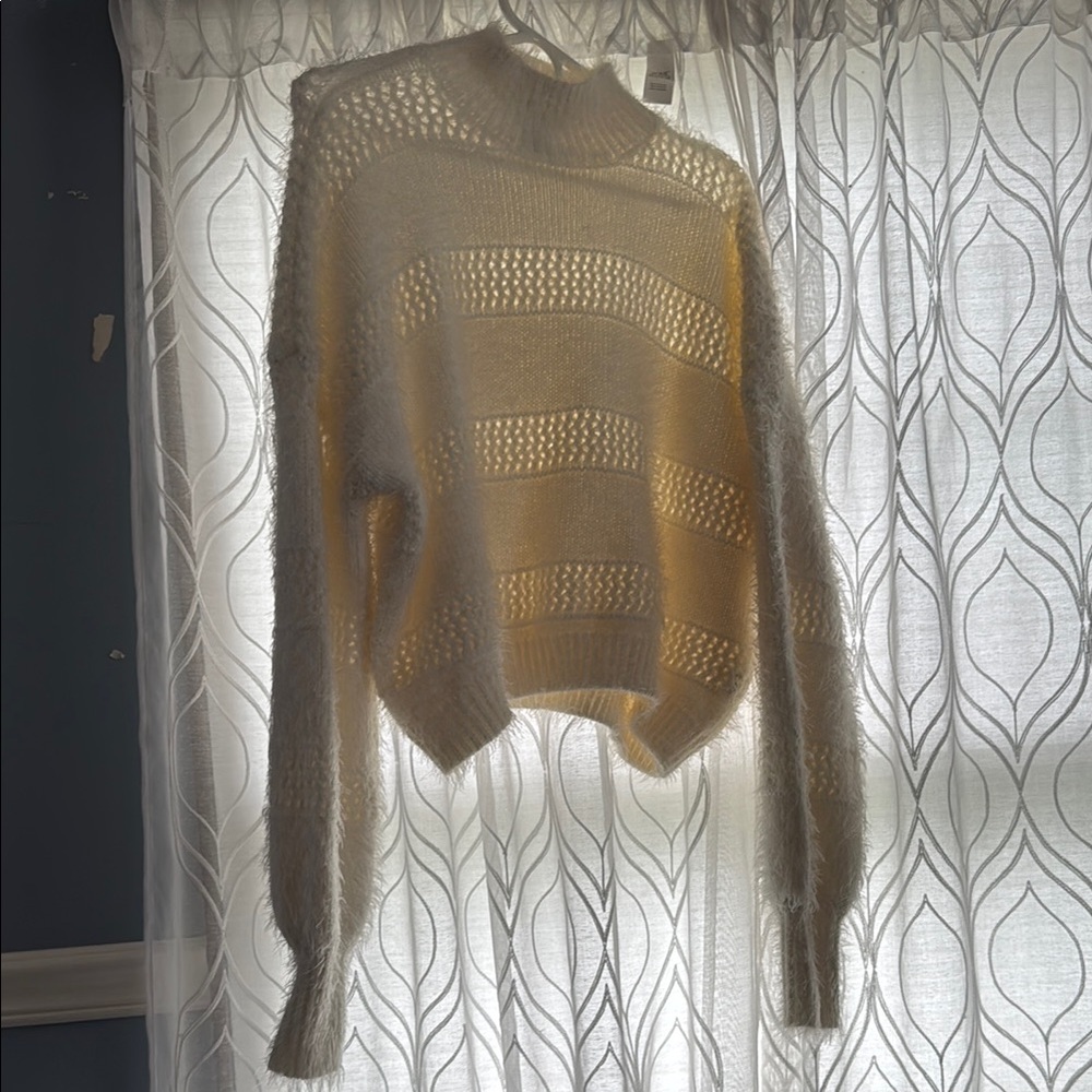 Forever 21 Cream Cowl Neck Sweater